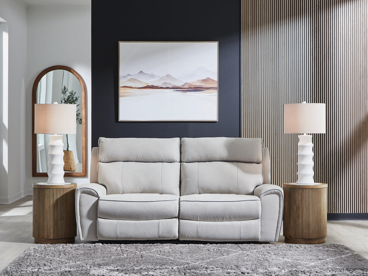 Best Deals Furniture - Ashley Furniture - Social Pointe 2-Piece Reclining Loveseat - 2-Piece Reclining Loveseat / Pearl/Ash - PC98802S21
