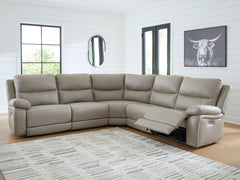 Best Deals Furniture - Ashley Furniture - Narwhal Place 5-Piece Power Reclining Sectional - 5-Piece Power Reclining Sectional / Pebble - PC99201S8