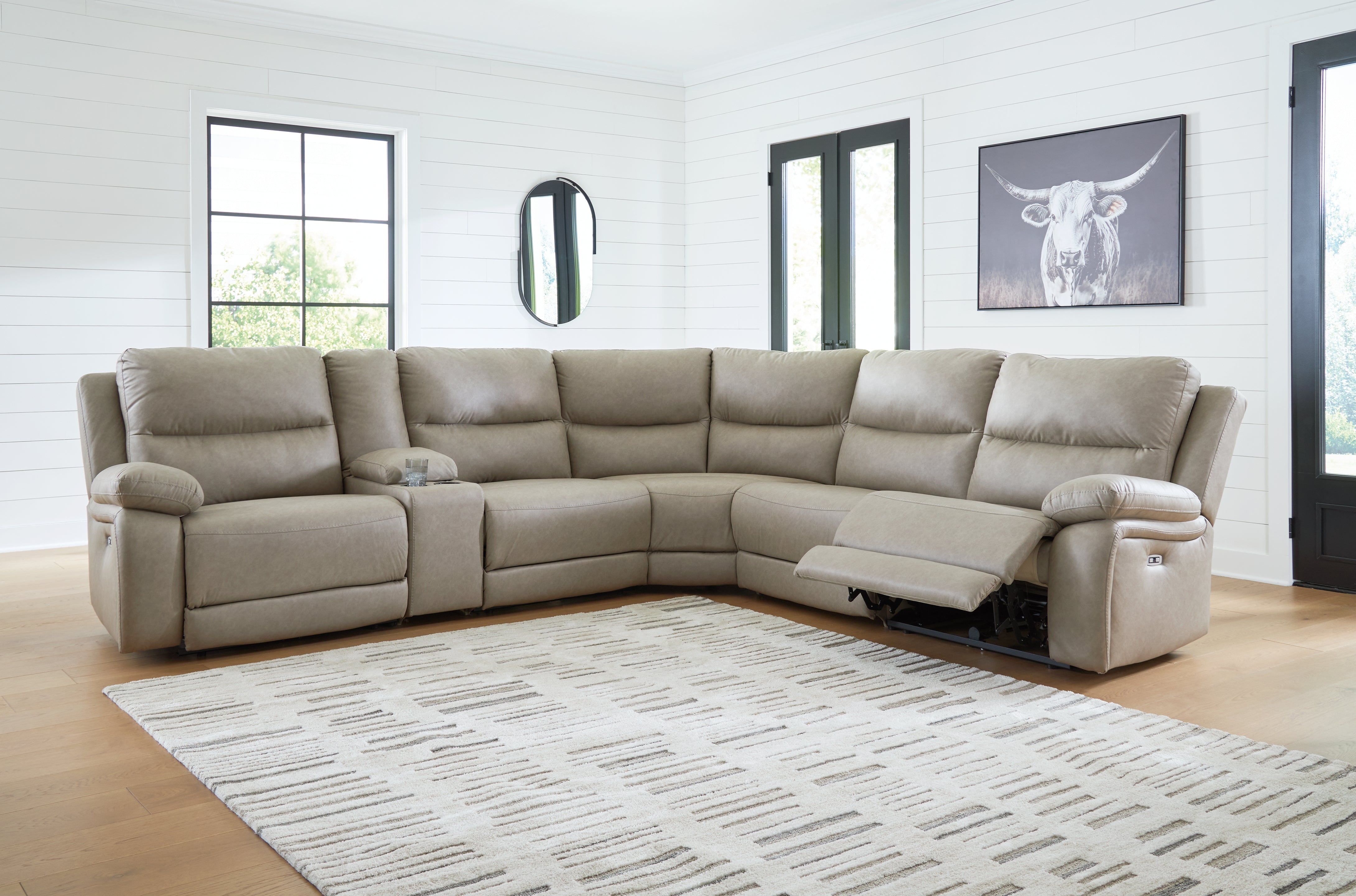 Best Deals Furniture - Ashley Furniture - Narwhal Place 6-Piece Power Reclining Sectional - 6-Piece Power Reclining Sectional - PC99201S10