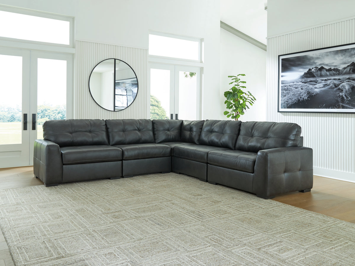 Best Deals Furniture - Ashley Furniture - Brindley Pier 5-Piece Sectional - RAF 5-Piece Sectional / Fog - 99503S3