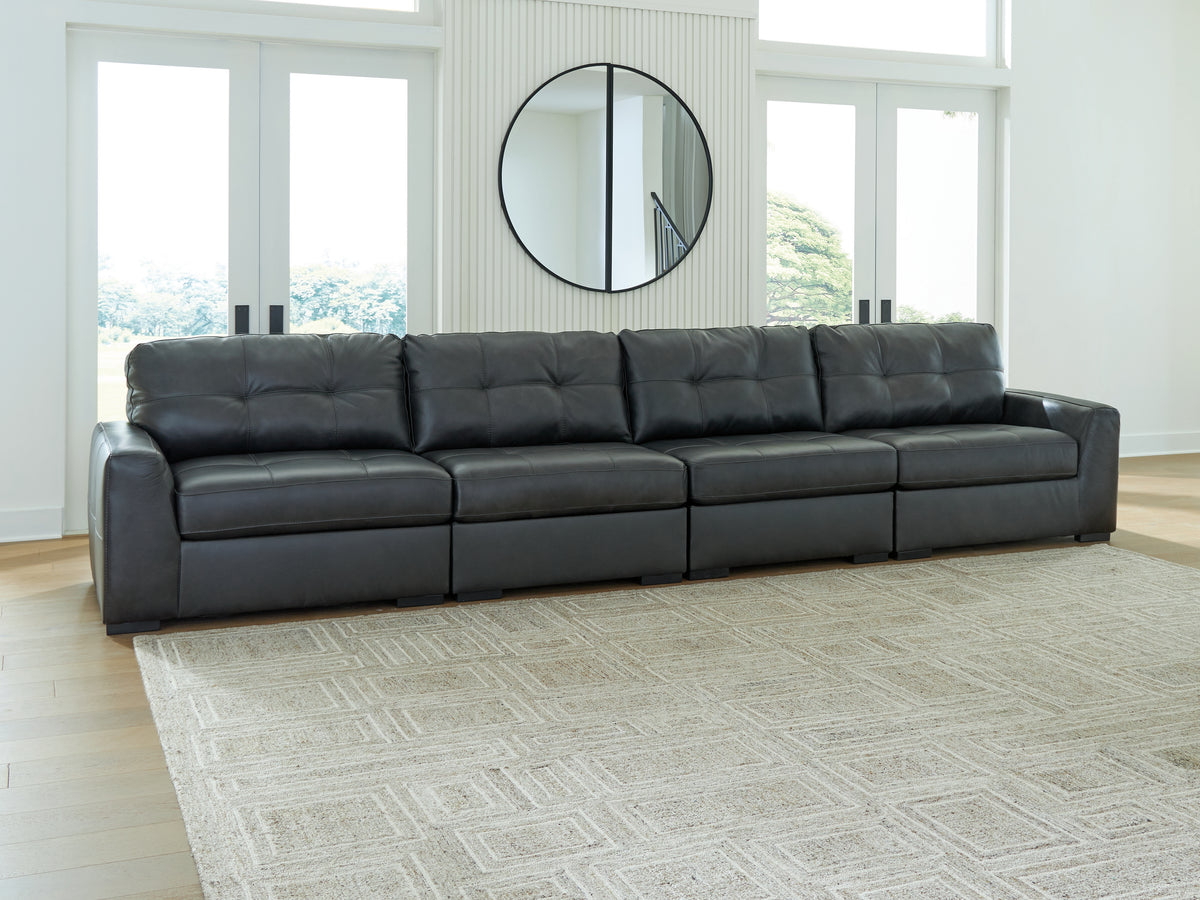 Best Deals Furniture - Ashley Furniture - Brindley Pier 4-Piece Sectional - RAF 4-Piece Sectional / Fog - 99503S4