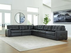 Best Deals Furniture - Ashley Furniture - Brindley Pier 6-Piece Sectional - RAF 6-Piece Sectional / Fog - 99503S5