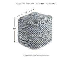 Chevron Pouf