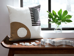 Best Deals Furniture - Ashley Furniture - Longsum Pillow (Set of 4) - Pillow (4/CS) / Black/White/Honey - A1000927