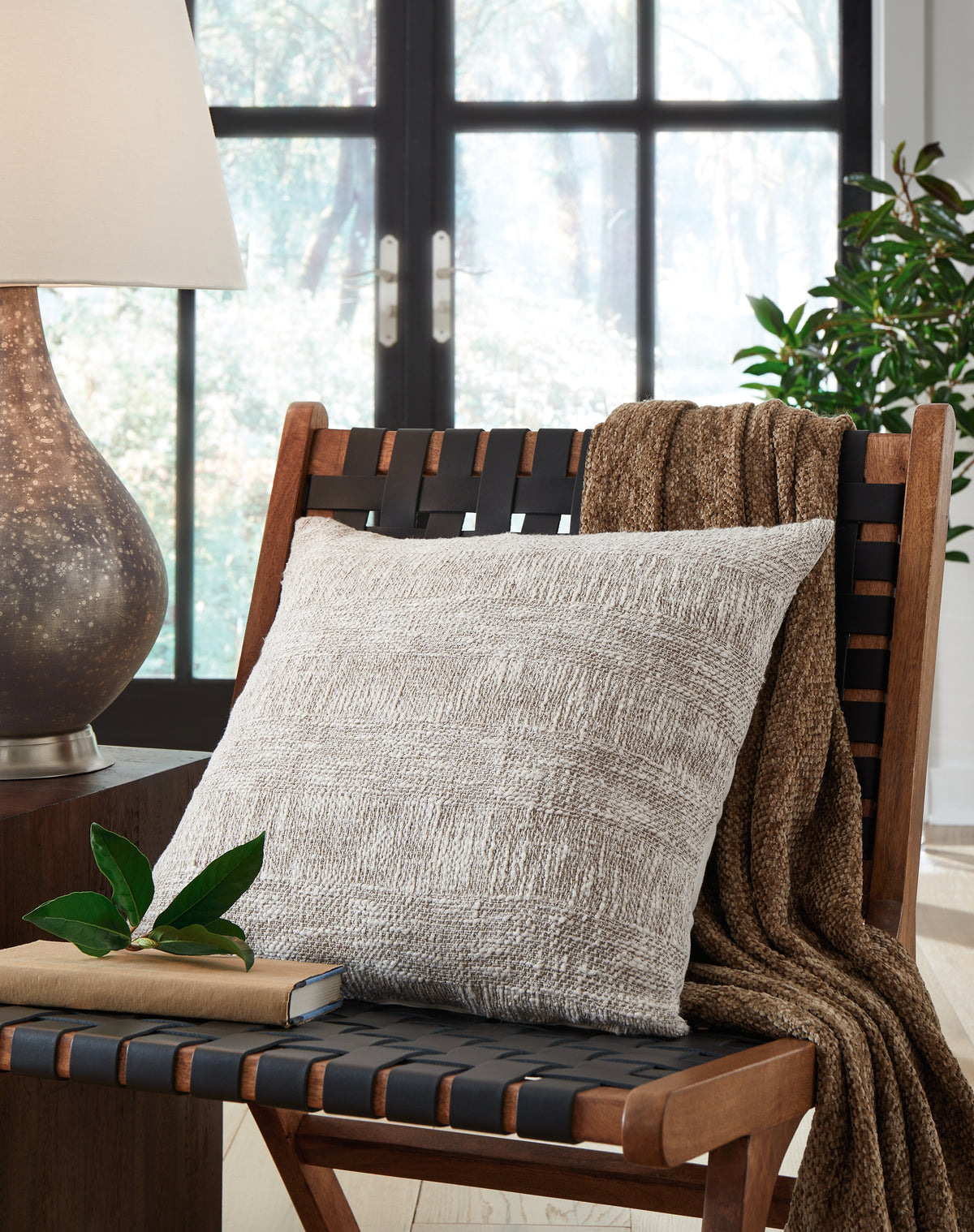 Best Deals Furniture - Ashley Furniture - Carddon Pillow (Set of 4) - Pillow (4/CS) / Brown/White - A1000971