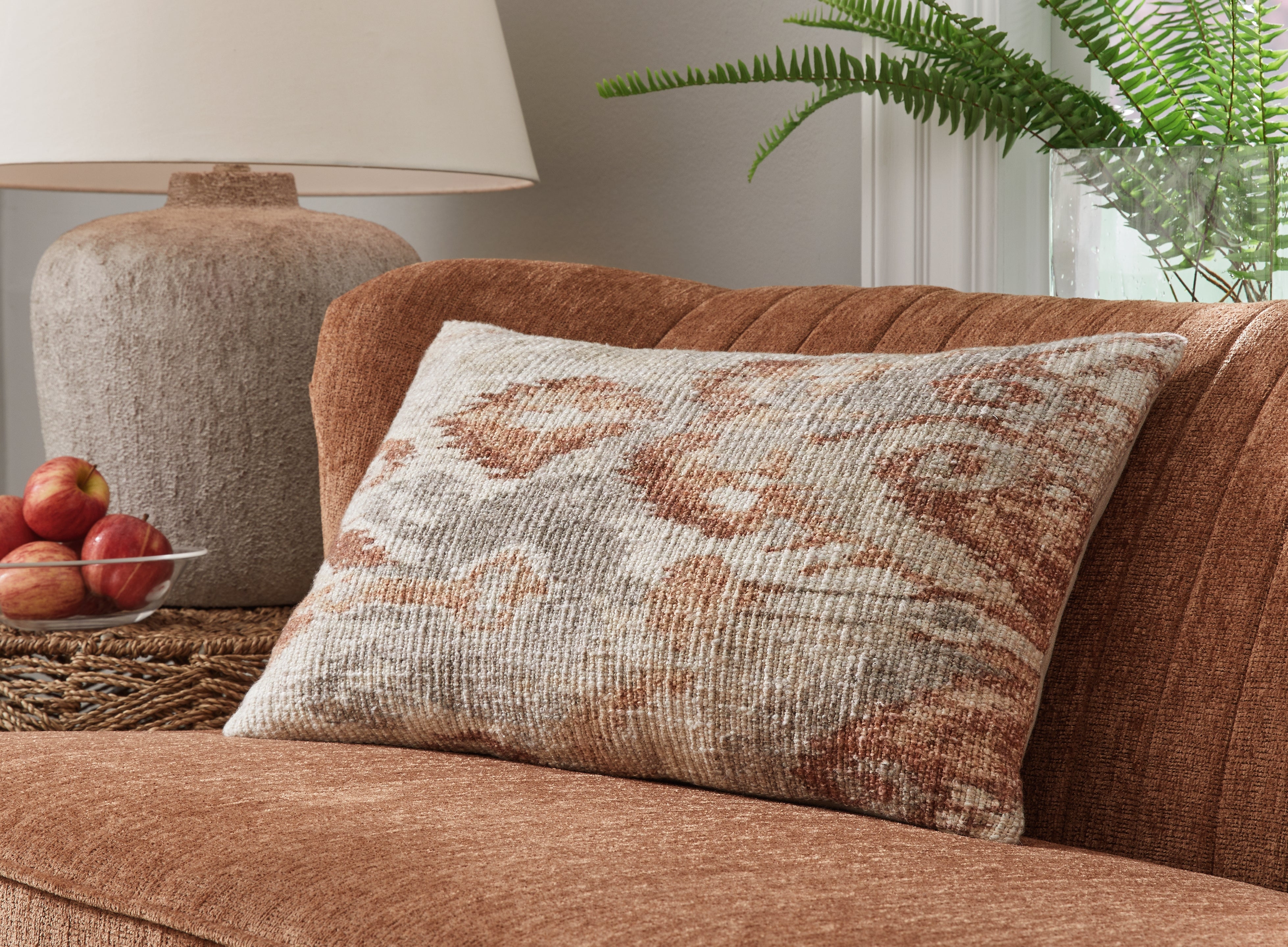 Best Deals Furniture - Ashley Furniture - Aprover Pillow (Set of 4) - Pillow (4/CS) / Rust/Gray/White - A1001040