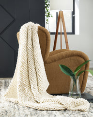 Best Deals Furniture - Ashley Furniture - Chaddon Throw (Set of 3) - Throw (3/CS) / Ivory - A1001060