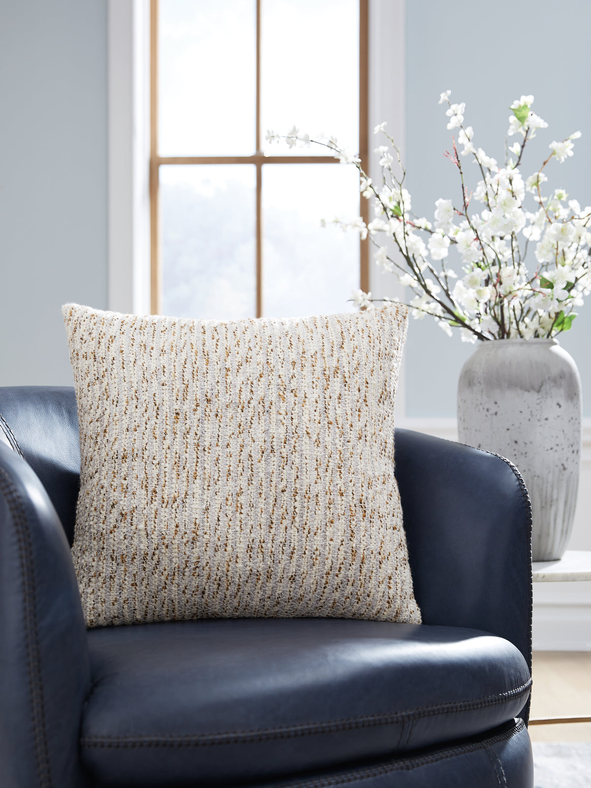 Best Deals Furniture - Ashley Furniture - Abler Pillow - Pillow / Ivory/Gray/Gold - A1001068P