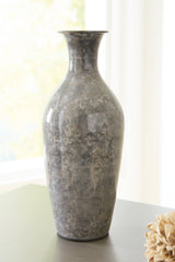Best Deals Furniture - Ashley Furniture - Brockwich Vase - Vase / Antique Gray - A2000587