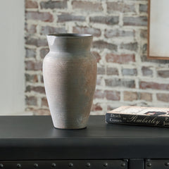 Best Deals Furniture - Ashley Furniture - Brickmen Vase - Vase / Antique Gray - A2000657