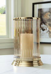 Best Deals Furniture - Ashley Furniture - Aavinson Candle Holder - Candle Holder / Amber/Gold Finish - A2000687