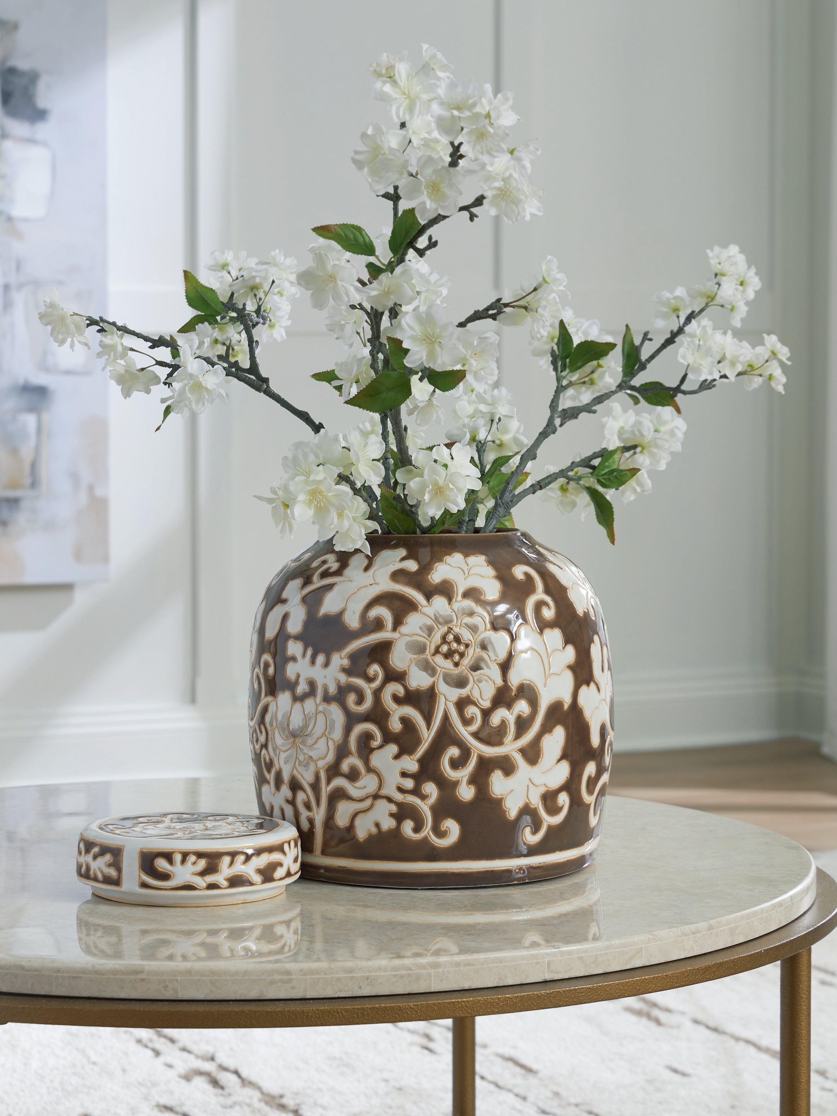 Best Deals Furniture - Ashley Furniture - Adalham Jar - Jar / Brown/Cream - A2000910