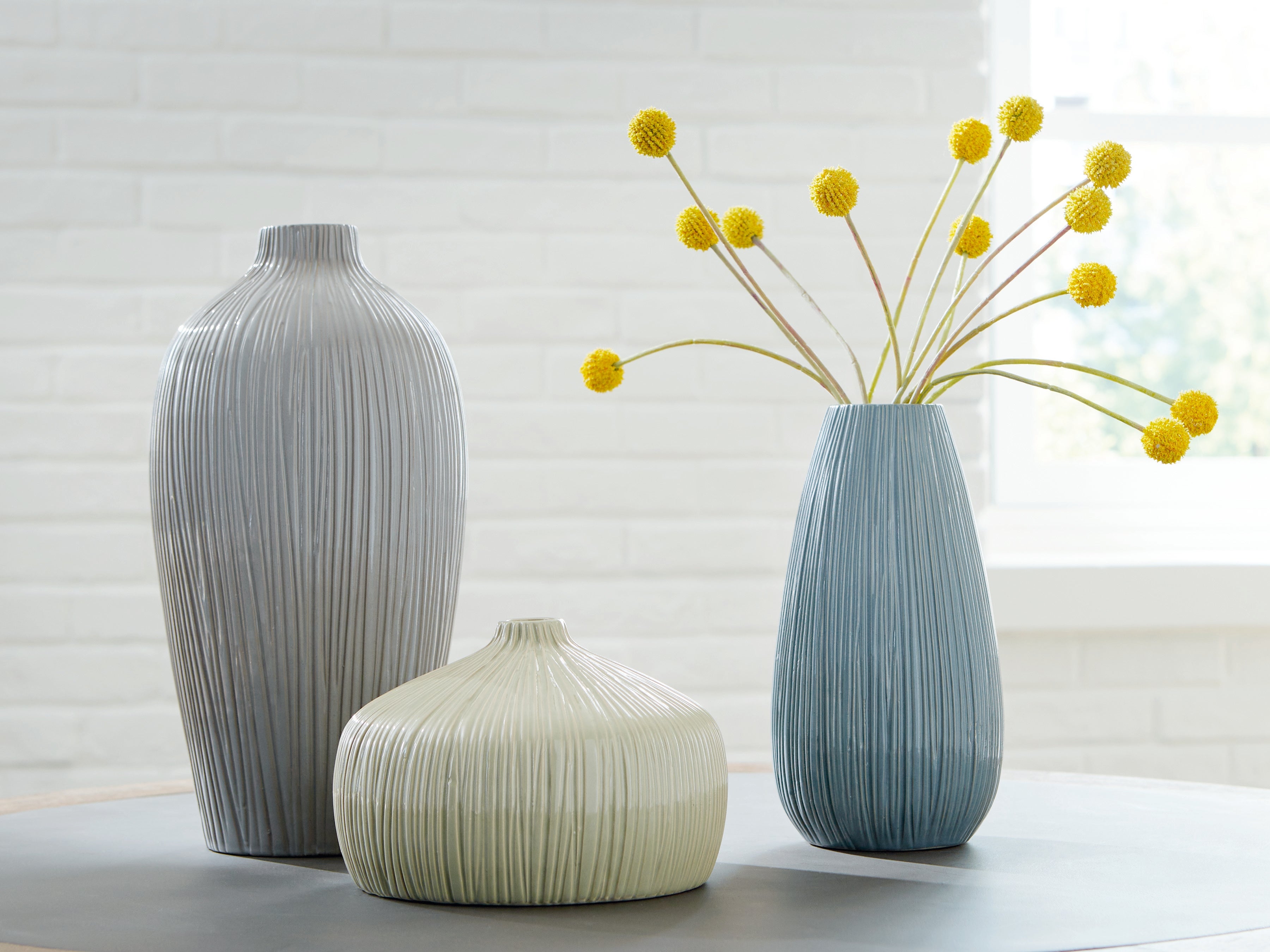 Best Deals Furniture - Ashley Furniture - Eiderman Vase (Set of 3) - Vase Set (3/CN) - A2000913
