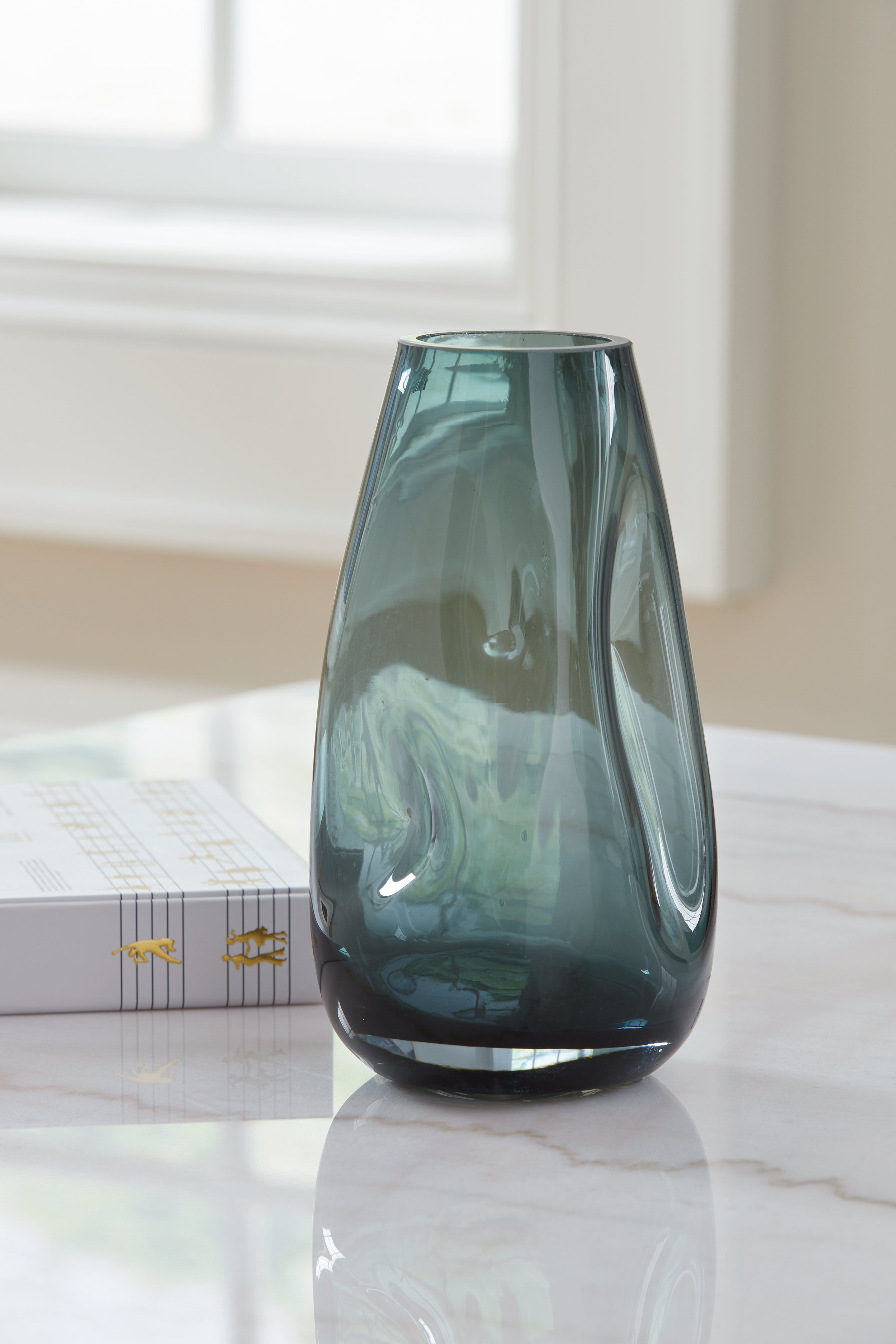 Best Deals Furniture - Ashley Furniture - Beamund Vase (Set of 2) - Vase (2/CS) / Teal Blue - A2900010