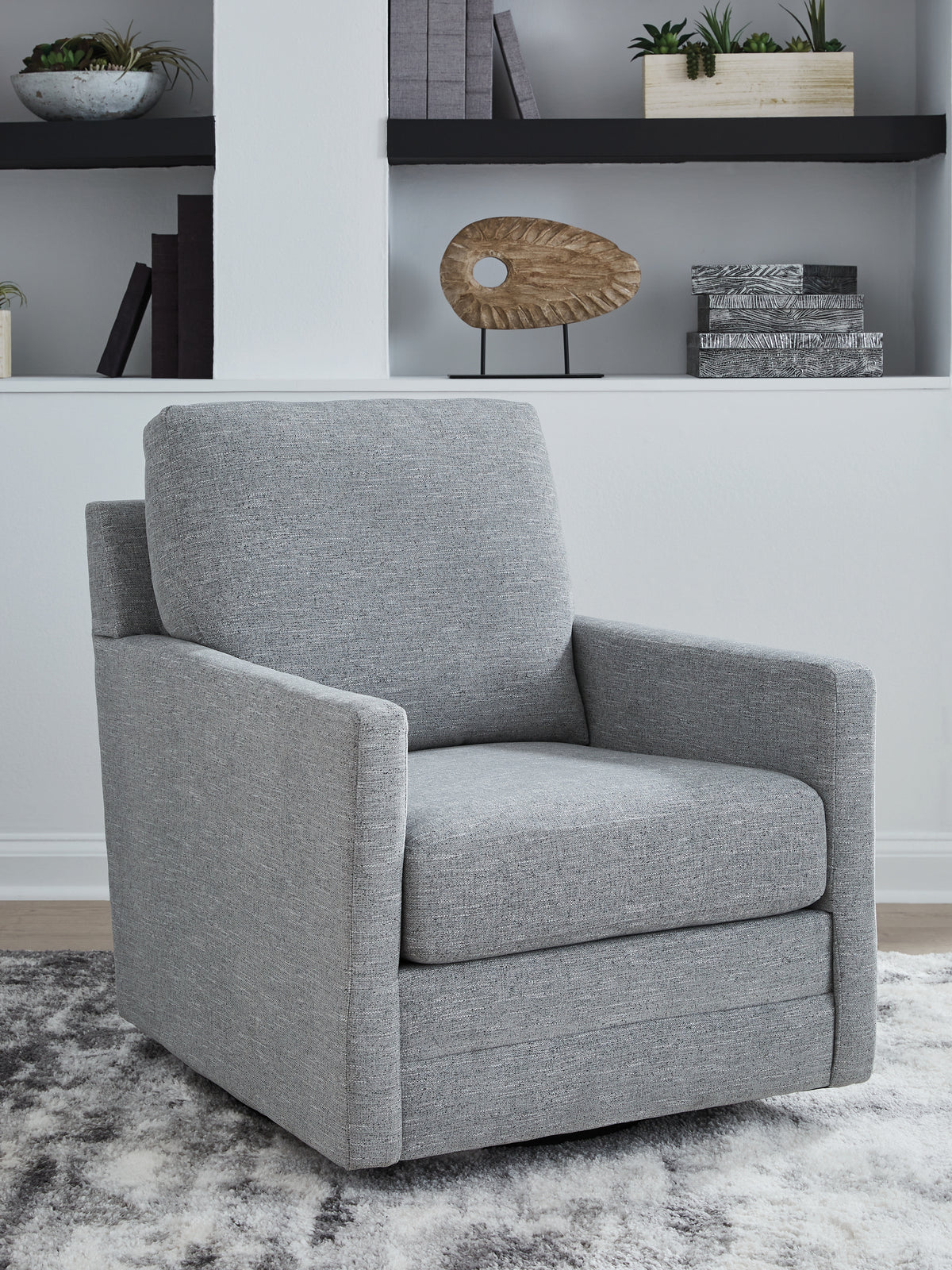 Best Deals Furniture - Ashley Furniture - Freybourne Next-Gen Nuvella Swivel Accent Chair - Swivel Accent Chair / Pewter - A3000737