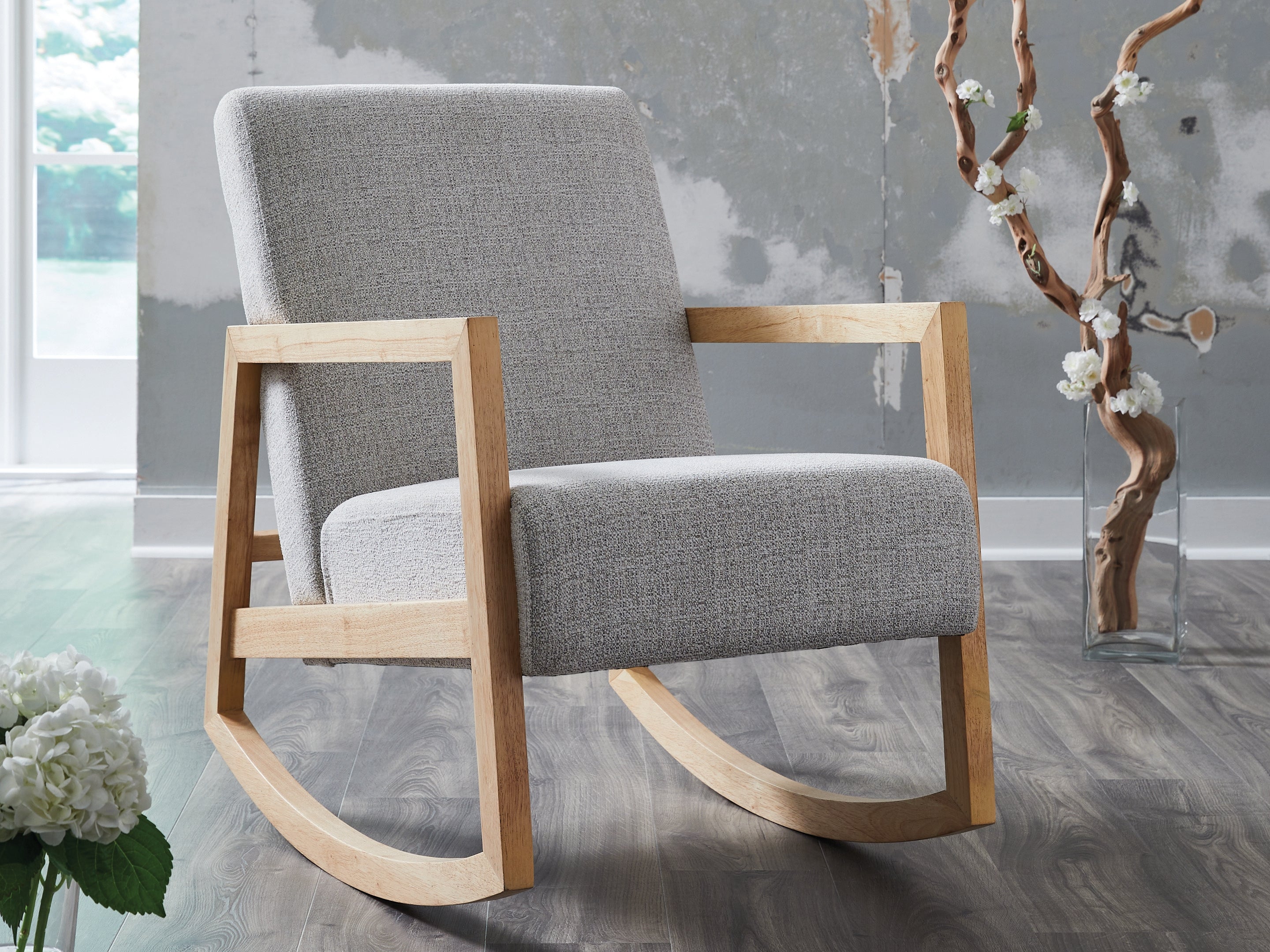 Best Deals Furniture - Ashley Furniture - Wychworth Accent Chair - Accent Chair / Gray/Natural - A3000745
