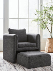 Best Deals Furniture - Ashley Furniture - Vreni Accent Chair - Accent Chair / Charcoal/Black - A3000754