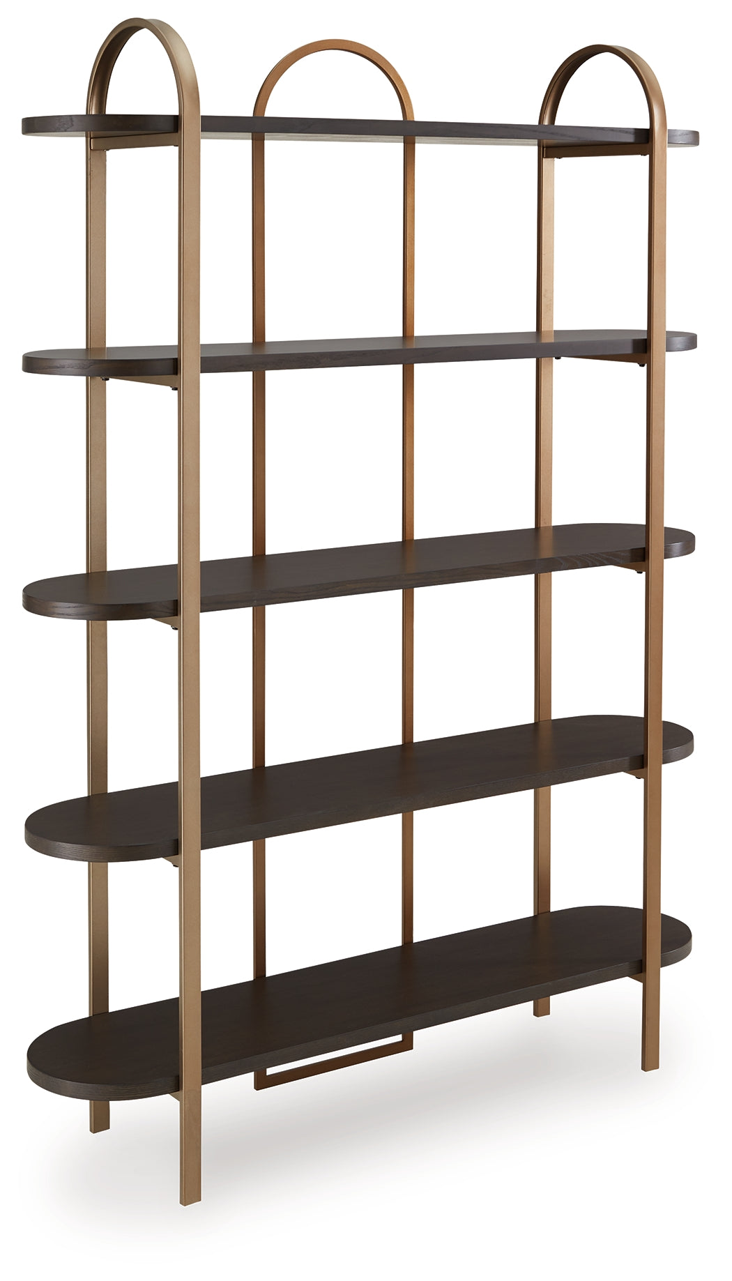 Best Deals Furniture - Ashley Furniture - Brentmour Bookcase - Bookcase / Brown/Gold Finish - A4000589