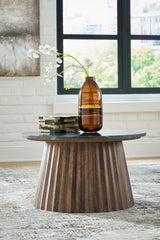Best Deals Furniture - Ashley Furniture - Ceilby Accent Coffee Table - Accent Cocktail Table / Black/Brown - A4000601