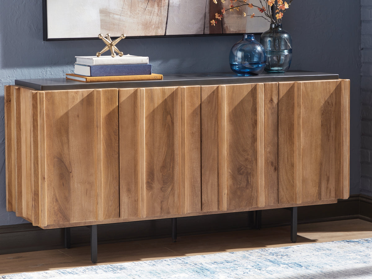 Best Deals Furniture - Ashley Furniture - Quintavious Accent Cabinet - Accent Cabinet / Brown/Charcoal - A4000685