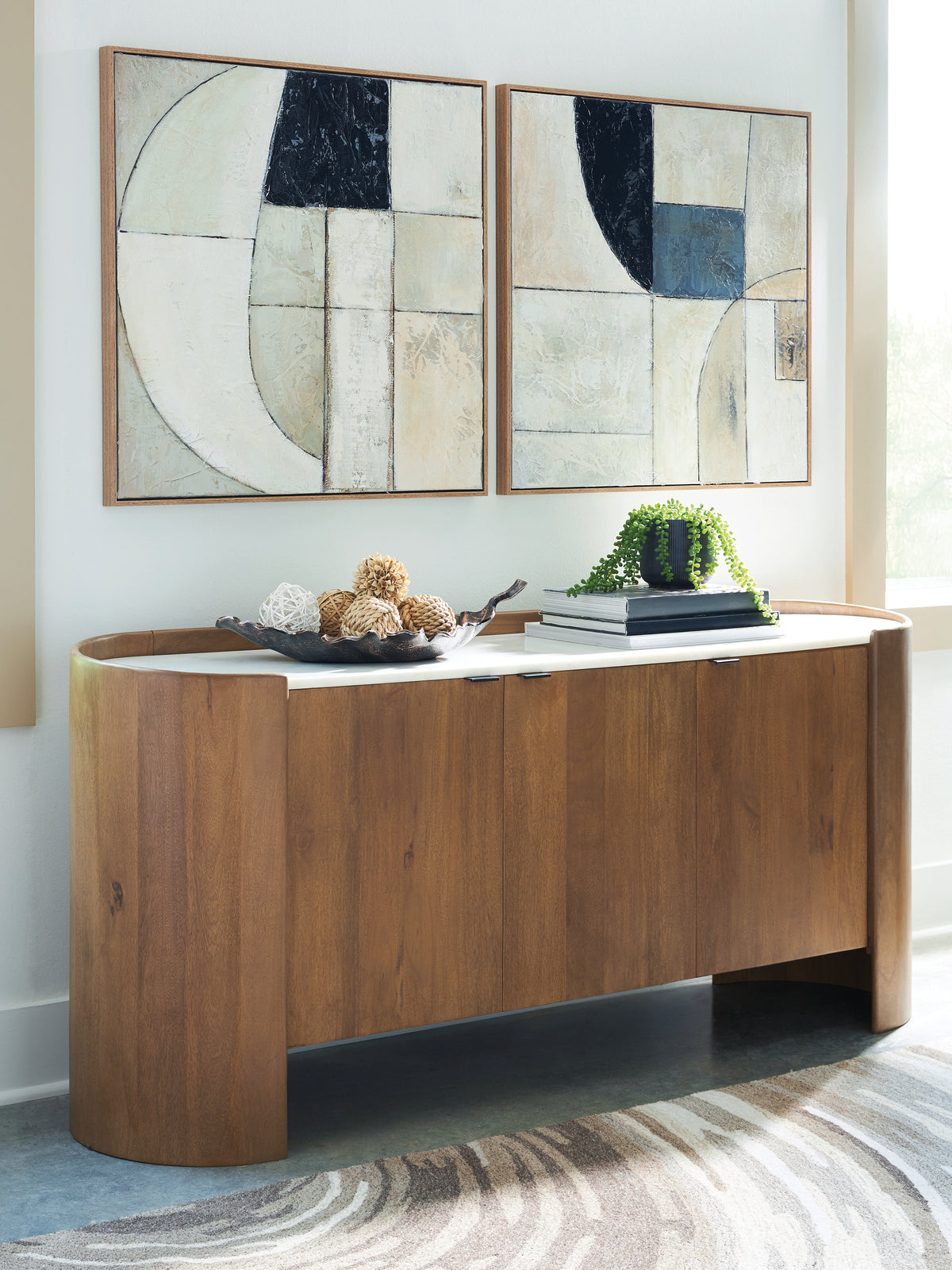 Best Deals Furniture - Ashley Furniture - Fitzroy Accent Cabinet - Accent Cabinet / Brown/White - A4000688