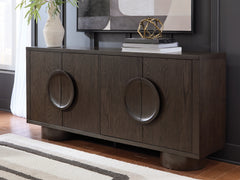 Best Deals Furniture - Ashley Furniture - Veeda Accent Cabinet - Accent Cabinet / Dark Brown - A4000703