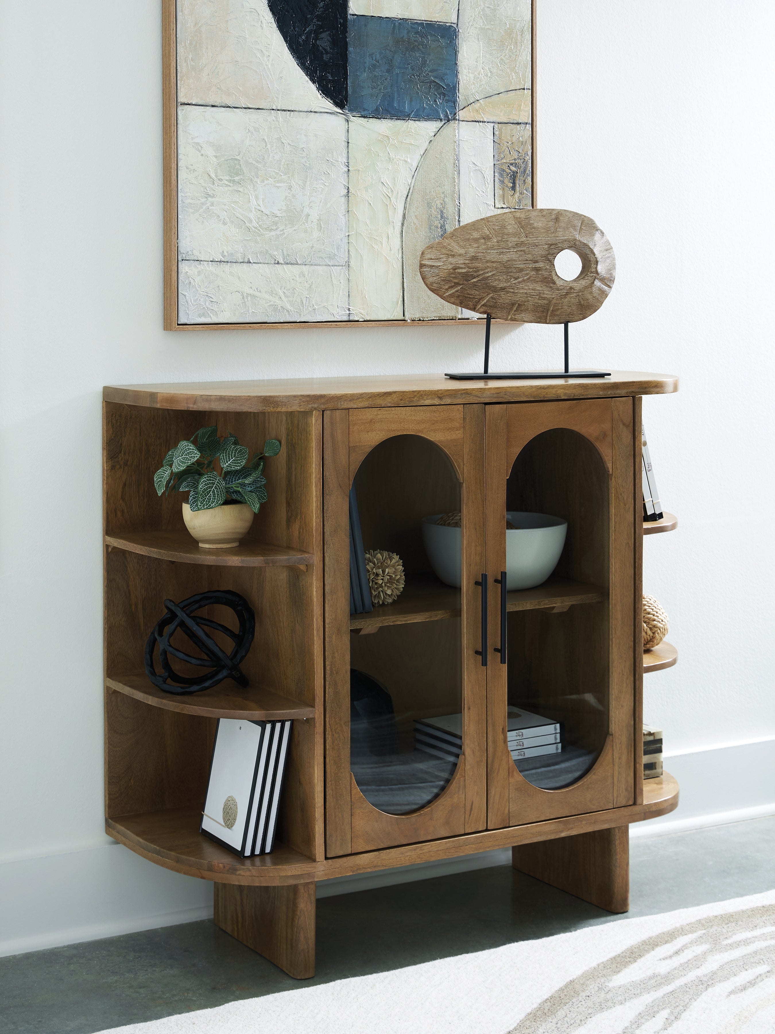 Best Deals Furniture - Ashley Furniture - Niall Accent Cabinet - Accent Cabinet / Light Brown - A4000707