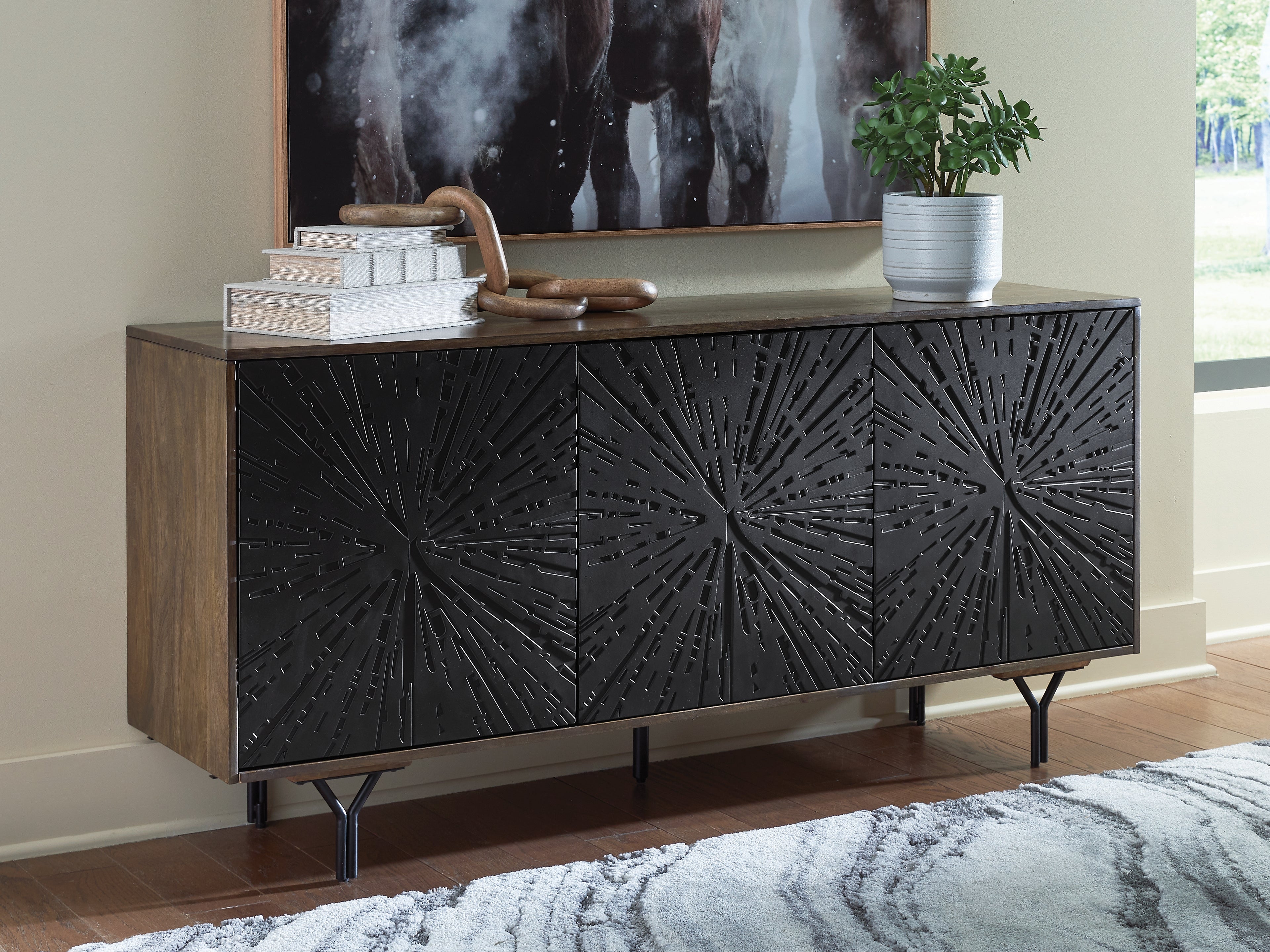 Best Deals Furniture - Ashley Furniture - Lavinmont Accent Cabinet - Accent Cabinet / Multi Brown - A4000710
