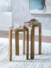 Best Deals Furniture - Ashley Furniture - Jossor Accent Table (Set of 2) - Accent Table Set (Set of 2) / Light Brown - A4000726