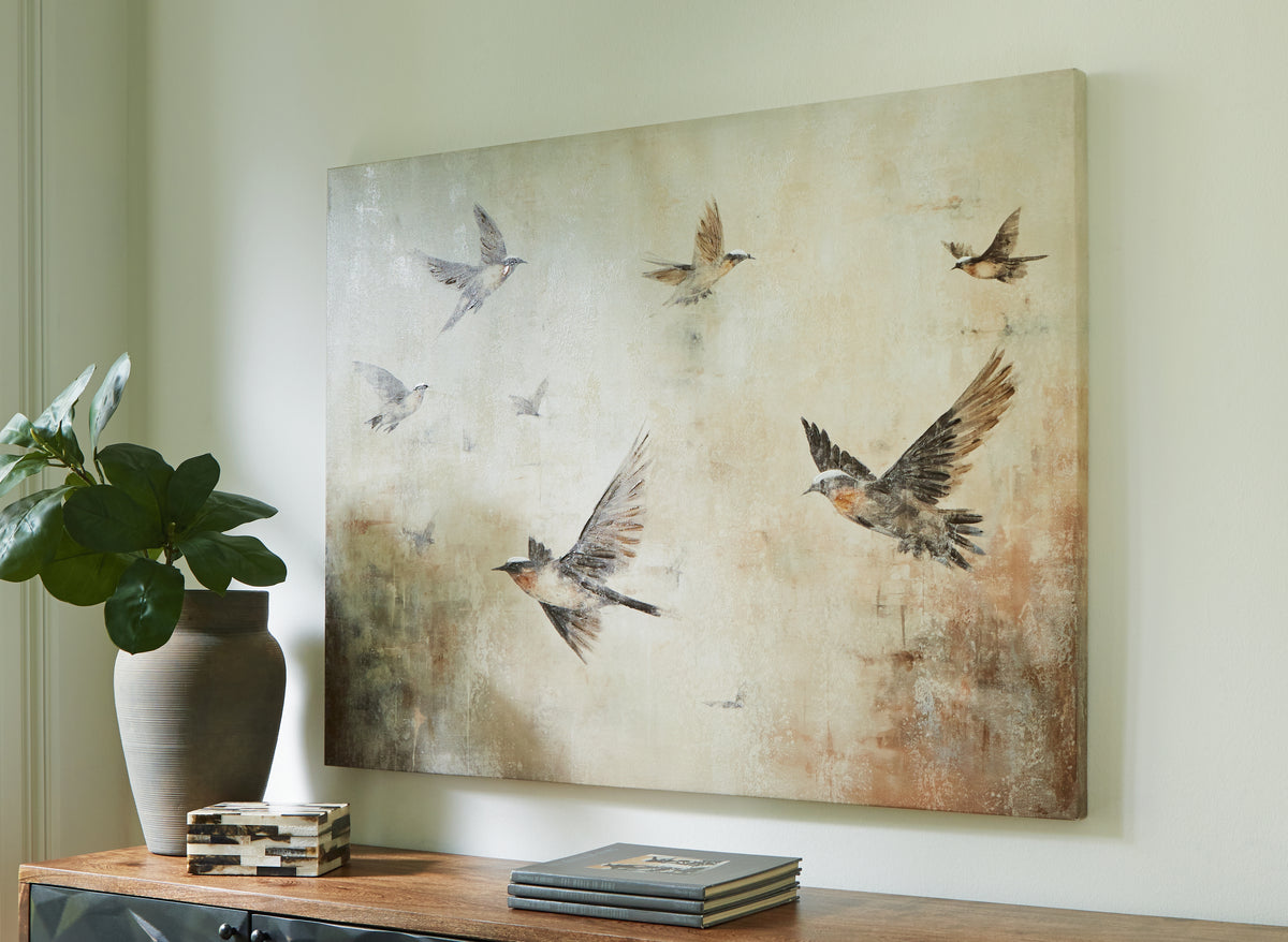 Best Deals Furniture - Ashley Furniture - Collmund Wall Art - Wall Art / Gray/Brown - A8000413