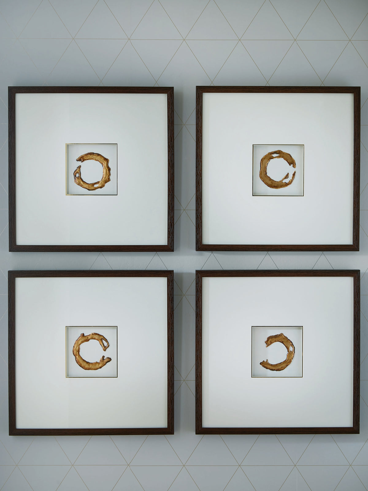 Best Deals Furniture - Ashley Furniture - Dallbourne Wall Art (Set of 4) - Wall Art Set (4/CN) / White/Gold Finish - A8000491