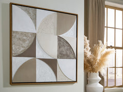 Best Deals Furniture - Ashley Furniture - Harelman Wall Art - Wall Art / Tan/Taupe/White - A8000502