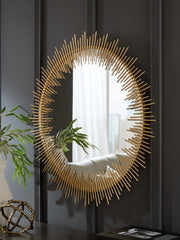 Best Deals Furniture - Ashley Furniture - Wainport Accent Mirror - Accent Mirror / Gold Finish - A8010405