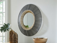 Best Deals Furniture - Ashley Furniture - Dallmen Mirror - Accent Mirror / Black/Gold Finish - A8010407