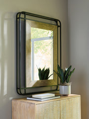 Best Deals Furniture - Ashley Furniture - Beelman Accent Mirror - Accent Mirror / Black/Brown - A8010409