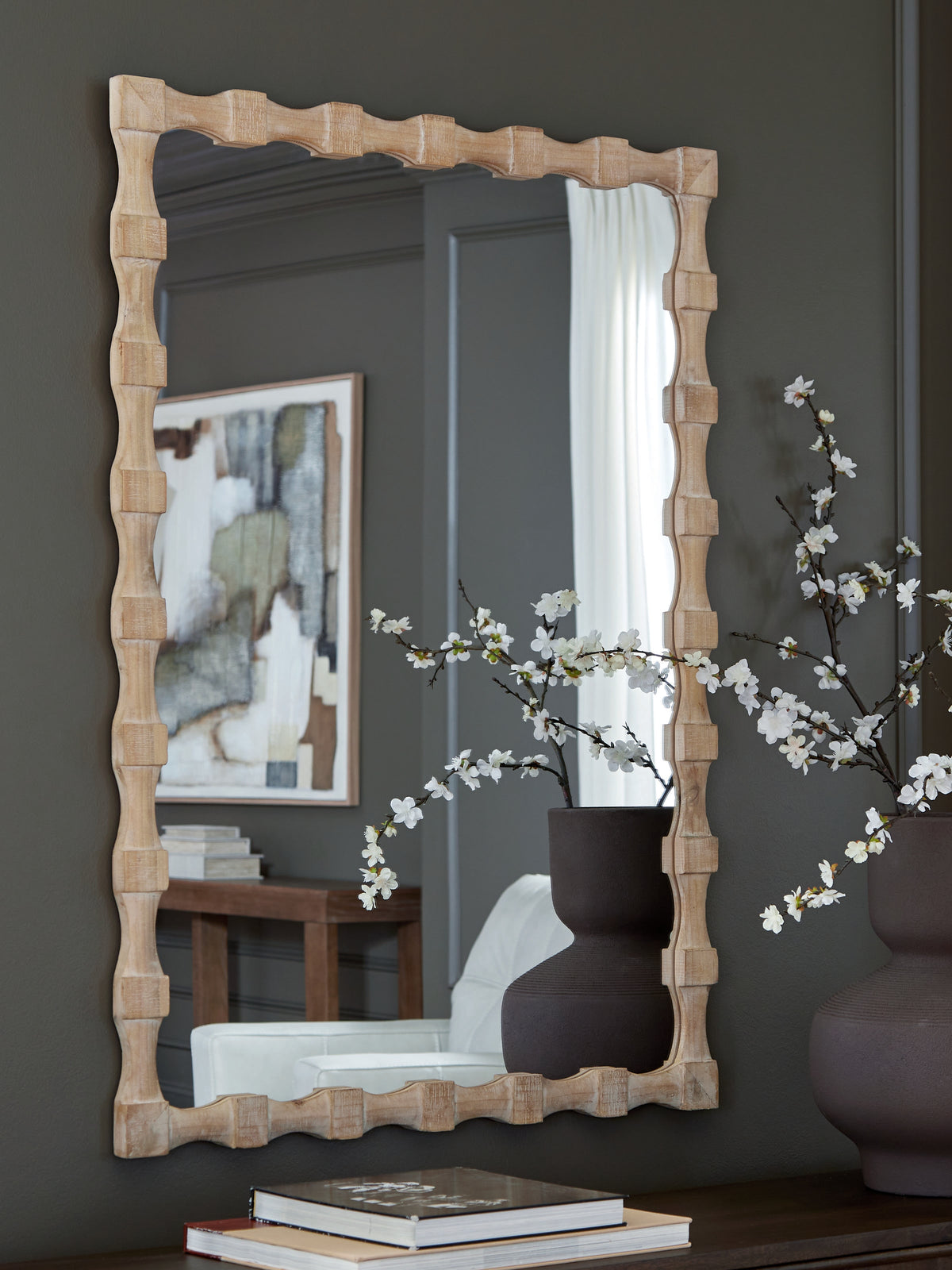 Best Deals Furniture - Ashley Furniture - Acelmore Accent Mirror - Accent Mirror / Light Brown - A8010420