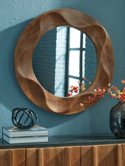 Best Deals Furniture - Ashley Furniture - Aajon Accent Mirror - Accent Mirror / Brown - A8010427
