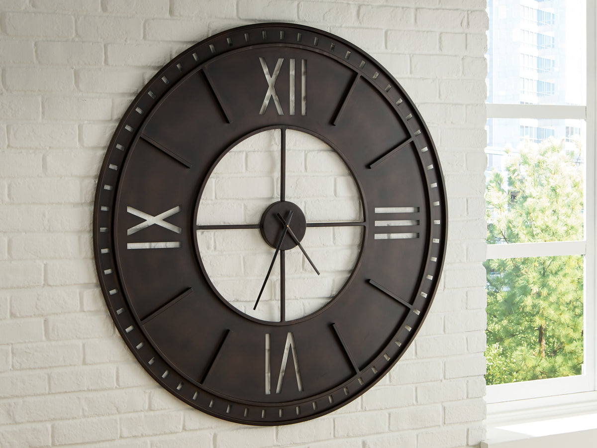 Best Deals Furniture - Ashley Furniture - Lytle Wall Clock - Wall Clock - A8010453