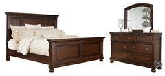 Best Deals Furniture - Ashley Furniture - Porter Queen Panel Bed, Dresser and Mirror - Queen Panel Bed, Dresser and Mirror - B697B3
