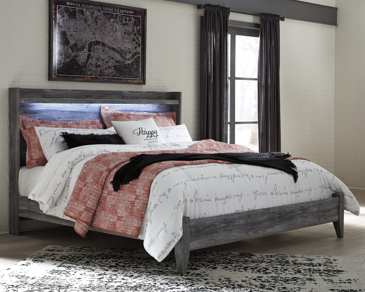 Best Deals Furniture - Ashley Furniture - Baystorm King Panel Bed - King Panel Bed / Gray - B221B11