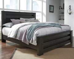 Best Deals Furniture - Ashley Furniture - Brinxton King Panel Bed - King Panel Bed / Charcoal - B249B4