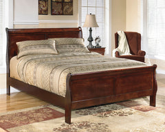 Best Deals Furniture - Ashley Furniture - Alisdair California King Sleigh Bed - California King Sleigh Bed / Reddish Brown - B376B9