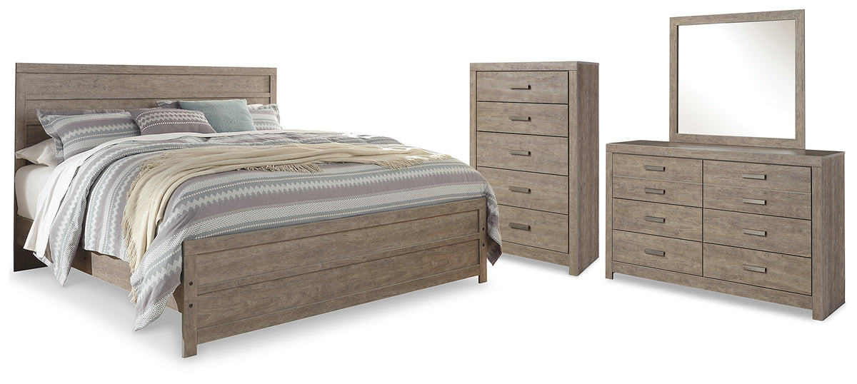 Best Deals Furniture - Ashley Furniture - Culverbach King Panel Bed, Dresser, Mirror and Chest - King Panel Bed, Dresser, Mirror and Chest - B070B30