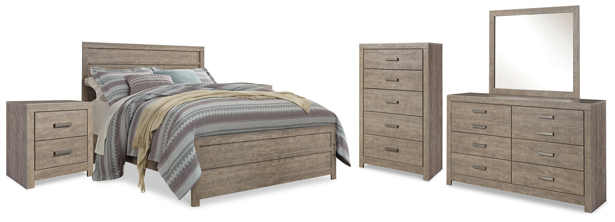 Best Deals Furniture - Ashley Furniture - Culverbach Queen Panel Bed, Dresser, Mirror, Chest and 2 Nightstands - Queen Panel Bed, Dresser, Mirror, Chest and 2 Nightstands - B070B20