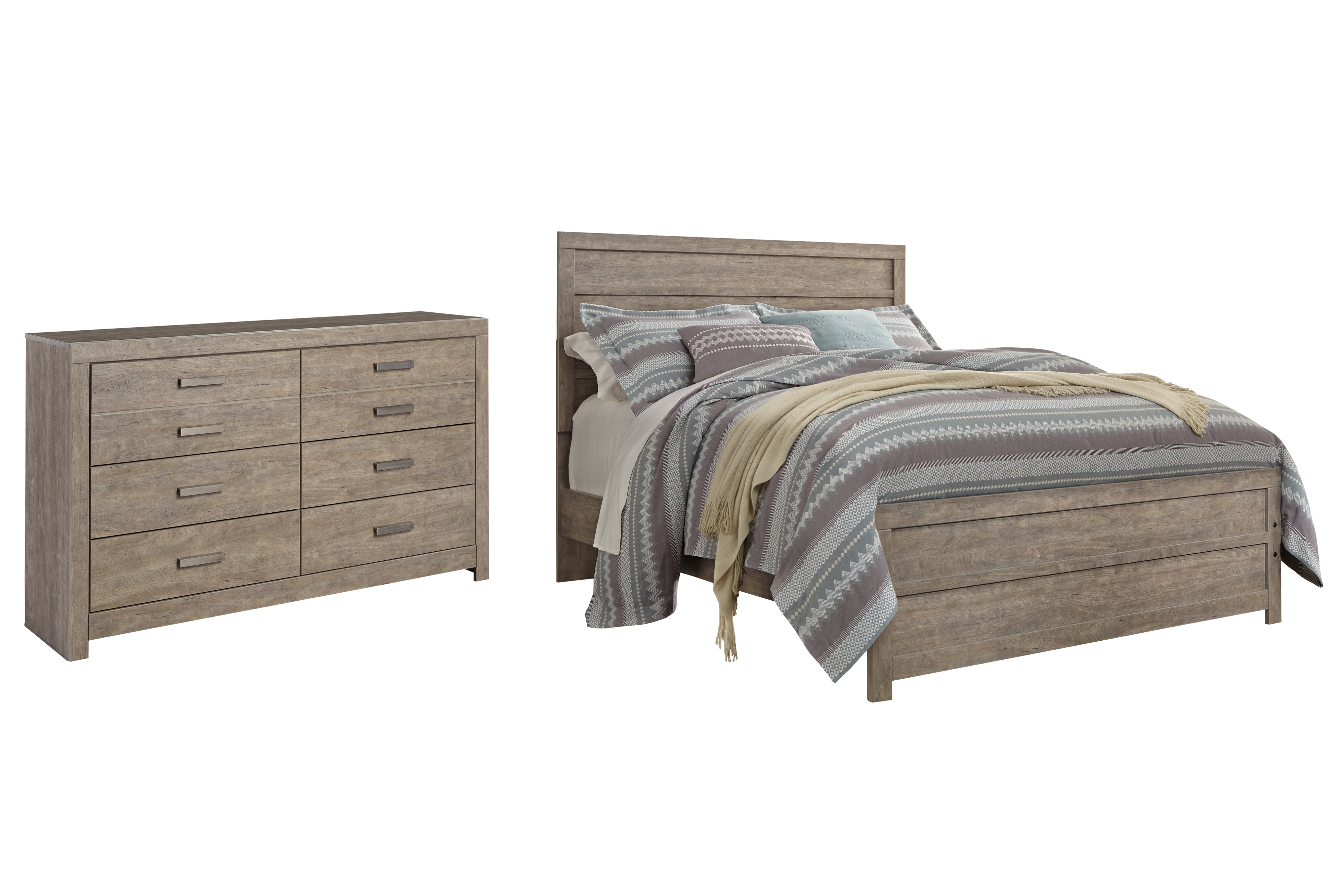 Best Deals Furniture - Ashley Furniture - Culverbach Queen Panel Bed and Dresser - Queen Panel Bed and Dresser - B070B27