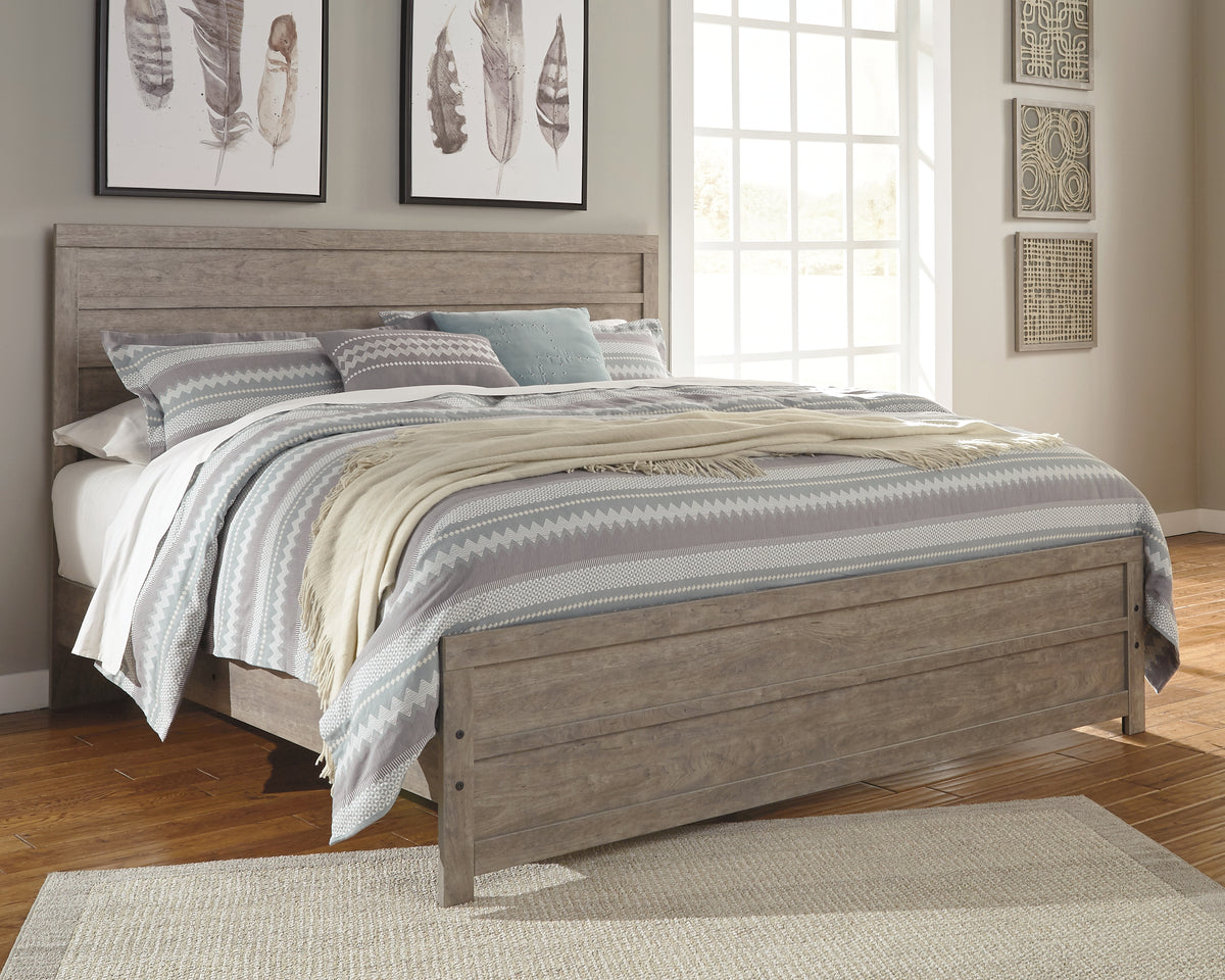 Best Deals Furniture - Ashley Furniture - Culverbach King Panel Bed - King Panel Bed / Gray - B070B10
