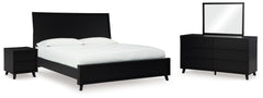 Danziar King Panel Bed, Dresser, Mirror and Nightstand
