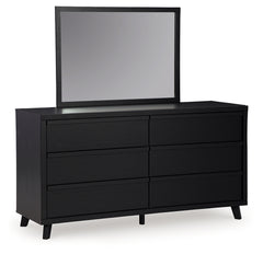 Danziar Queen Panel Platform Bed, Dresser and Mirror