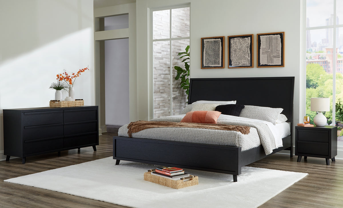 Best Deals Furniture - Ashley Furniture - Danziar Queen Panel Bed, Dresser and Nightstand - Queen Panel Bed, Dresser and Nightstand - B1013B12