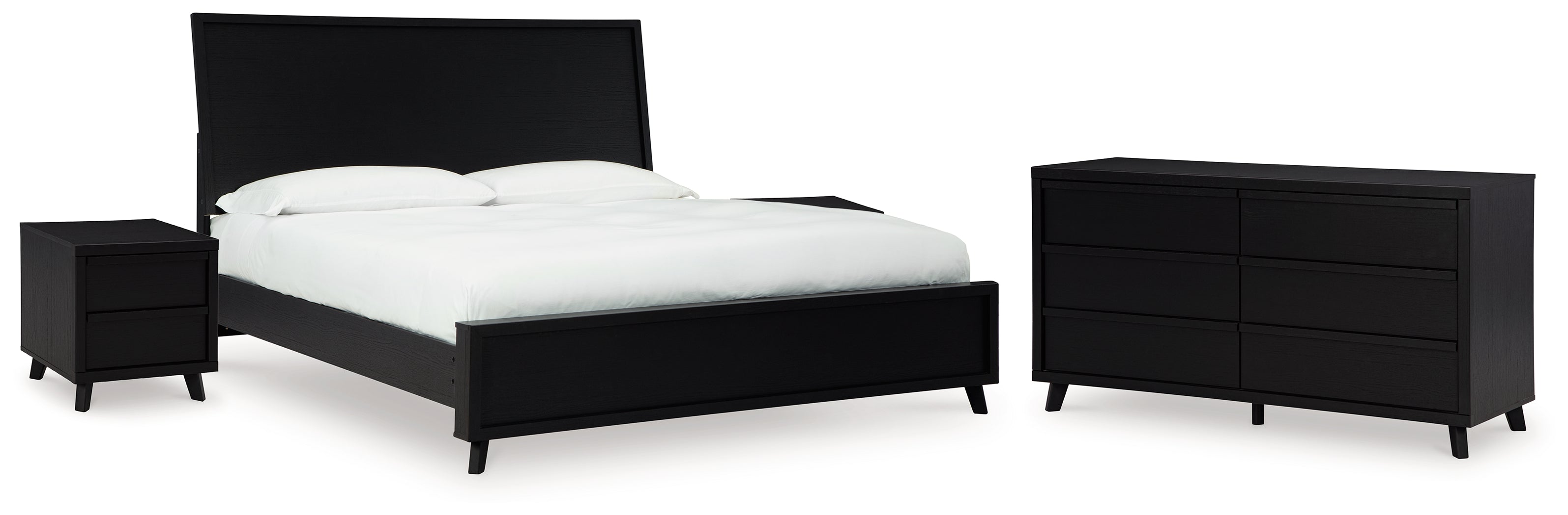 Best Deals Furniture - Ashley Furniture - Danziar King Panel Bed, Dresser and 2 Nightstands - King Panel Bed, Dresser and 2 Nightstands - B1013B14